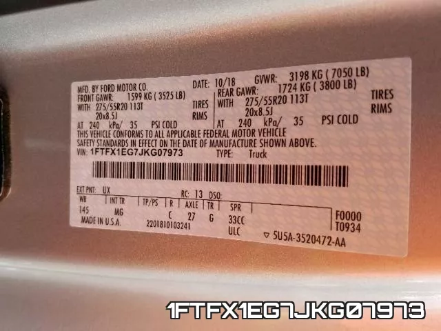 1FTFX1EG7JKG07973 фото 2