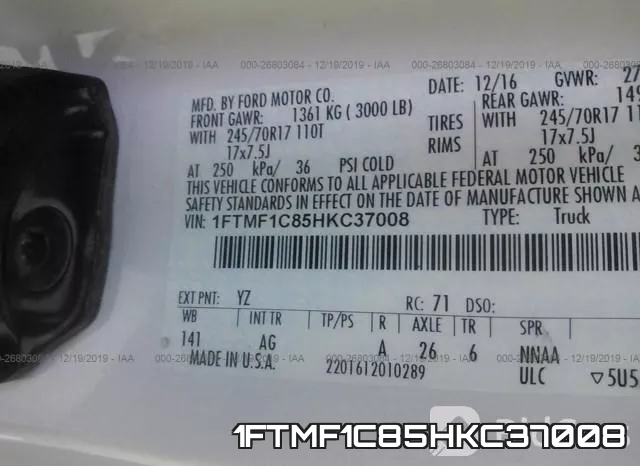1FTMF1C85HKC37008 фото 10