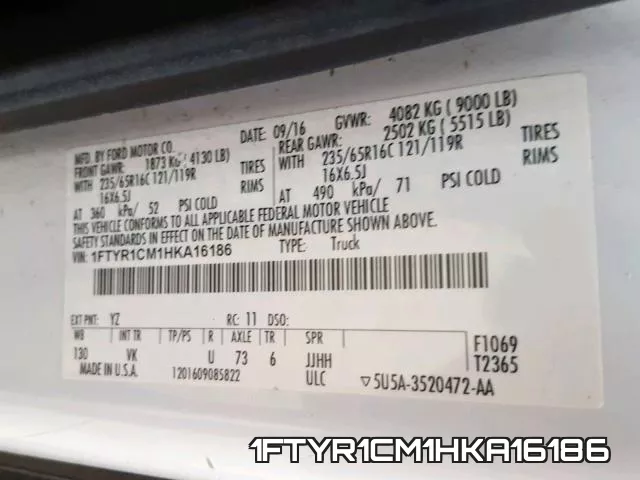 1FTYR1CM1HKA16186 фото 2