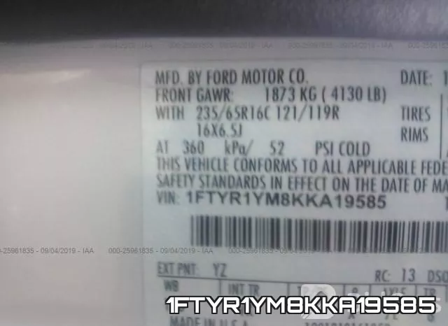 1FTYR1YM8KKA19585 фото 10
