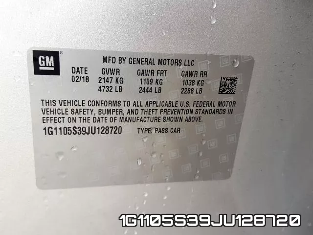 1G1105S39JU128720 фото 2