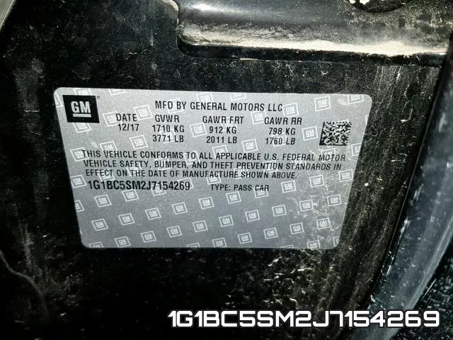 1G1BC5SM2J7154269 фото 2