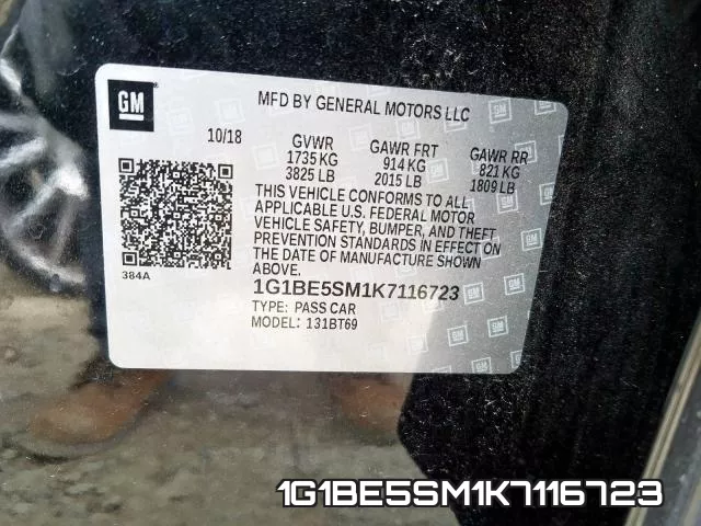 1G1BE5SM1K7116723 фото 2