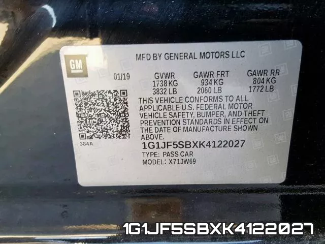 1G1JF5SBXK4122027 фото 2