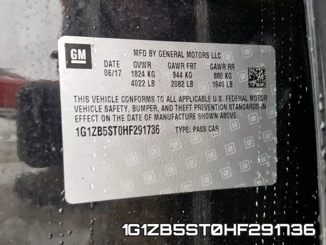 1G1ZB5ST0HF291736 фото 2