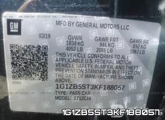 1G1ZB5ST3KF188057 фото 10