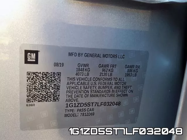 1G1ZD5ST7LF032048 фото 2