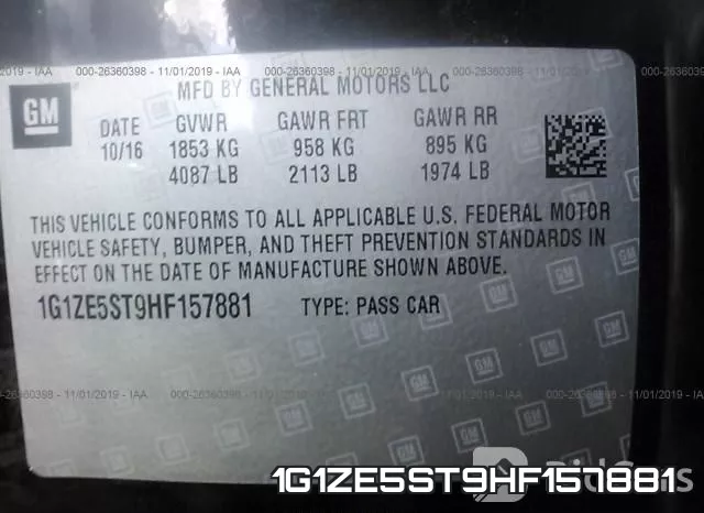 1G1ZE5ST9HF157881 фото 10