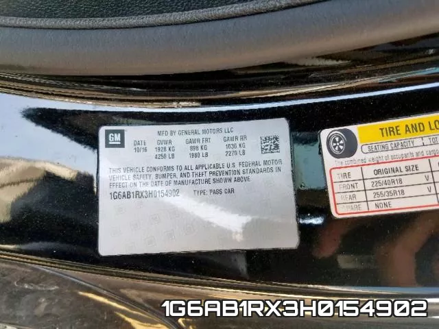1G6AB1RX3H0154902 фото 2