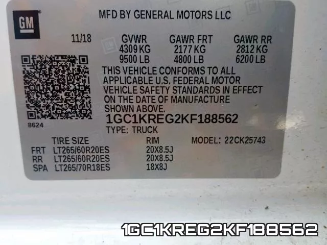 1GC1KREG2KF188562 фото 2