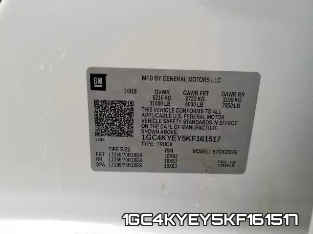 1GC4KYEY5KF161517 фото 2