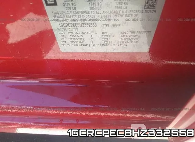1GCRCPEC8HZ332558 фото 10