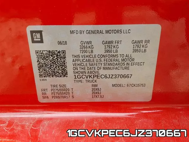 1GCVKPEC6JZ370667 фото 2