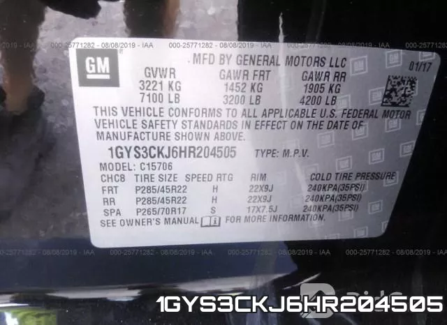 1GYS3CKJ6HR204505 фото 10