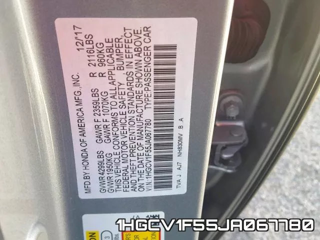 1HGCV1F55JA067780 фото 2