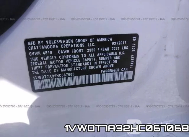 1VWDT7A32HC067068 фото 10