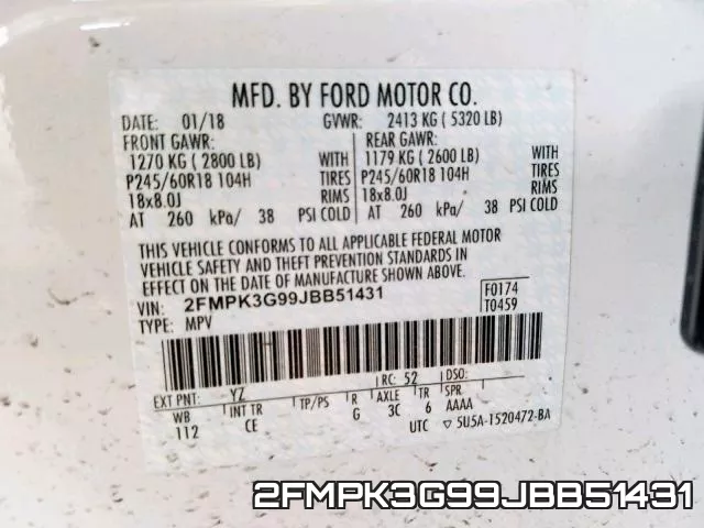 2FMPK3G99JBB51431 фото 2