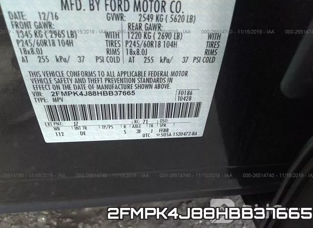 2FMPK4J88HBB37665 фото 10
