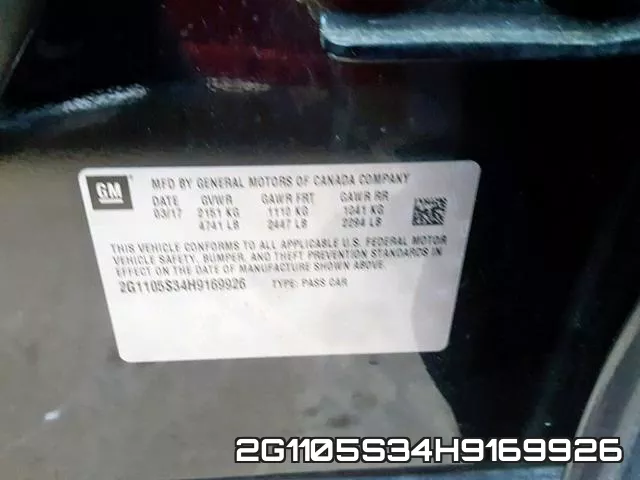 2G1105S34H9169926 фото 2