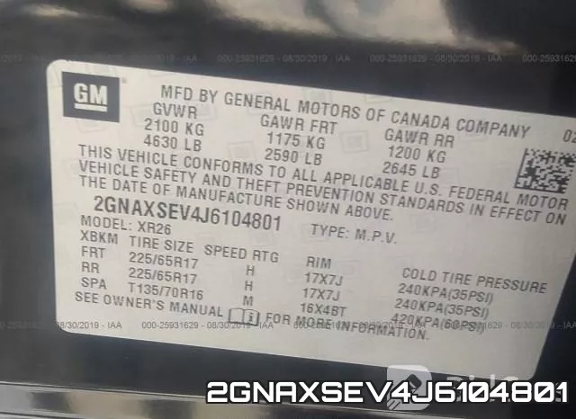 2GNAXSEV4J6104801 фото 10