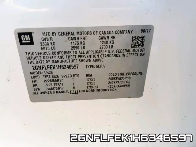 2GNFLFEK1H6346597 фото 2