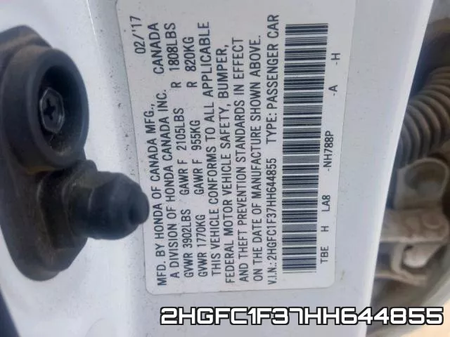 2HGFC1F37HH644855 фото 2