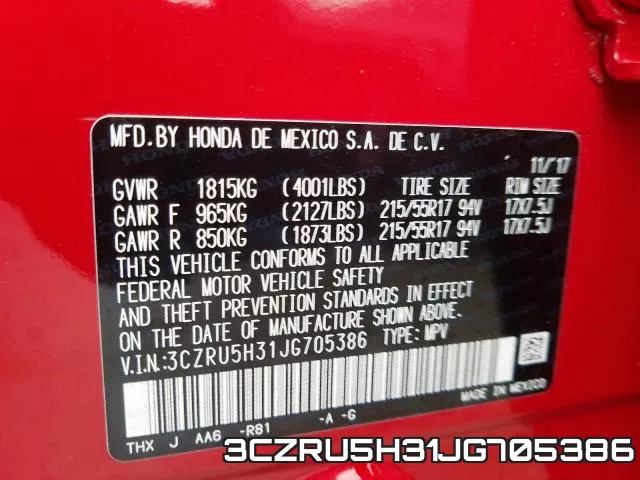 3CZRU5H31JG705386 фото 2