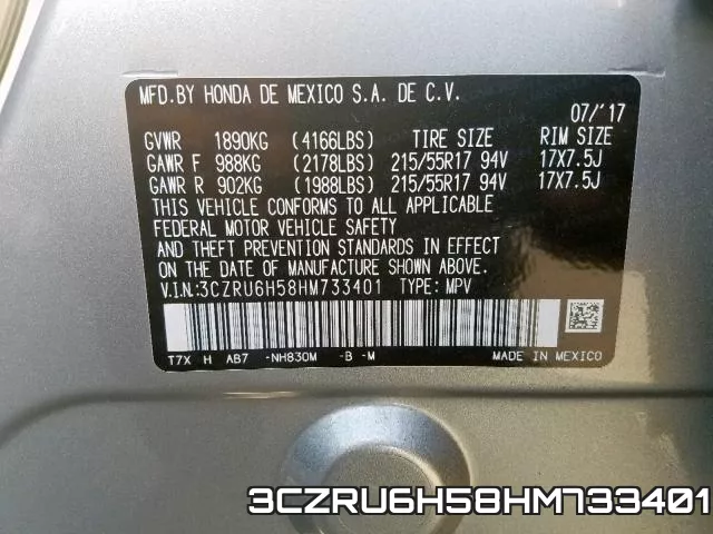 3CZRU6H58HM733401 фото 2