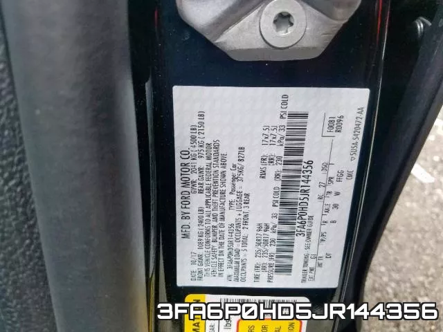 3FA6P0HD5JR144356 фото 2