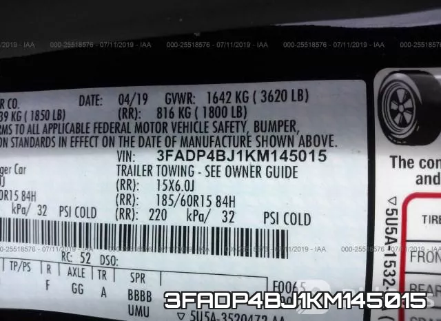 3FADP4BJ1KM145015 фото 10
