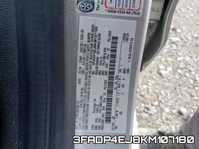 3FADP4EJ8KM107180 фото 2