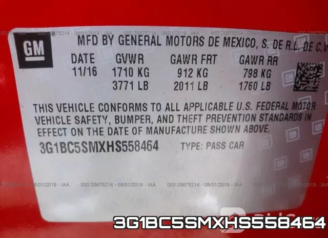 3G1BC5SMXHS558464 фото 10