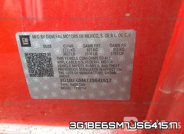 3G1BE6SM7JS641517 фото 10