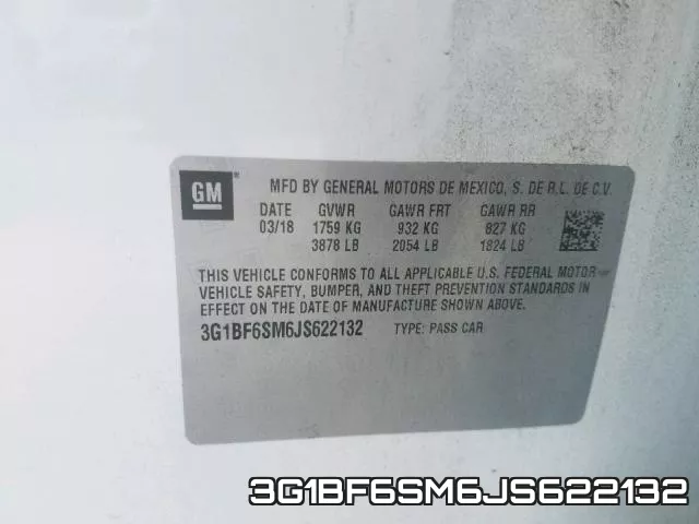 3G1BF6SM6JS622132 фото 2
