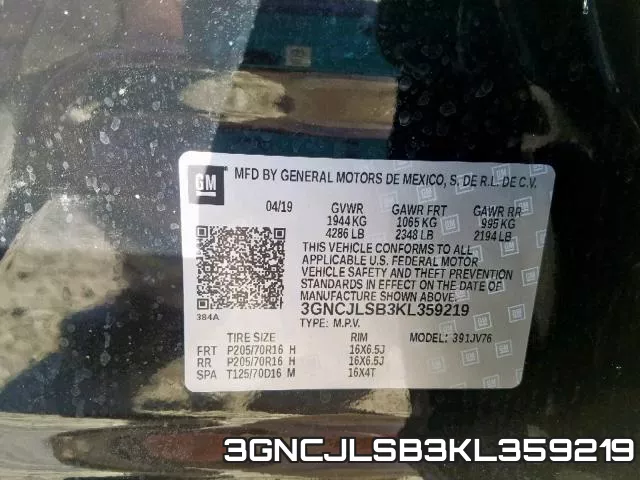 3GNCJLSB3KL359219 фото 2