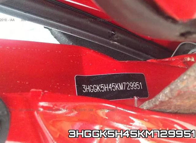 3HGGK5H45KM729951 фото 10