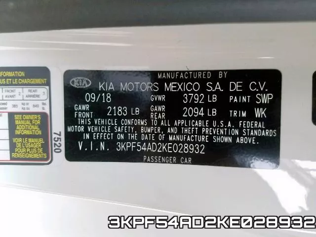 3KPF54AD2KE028932 фото 2