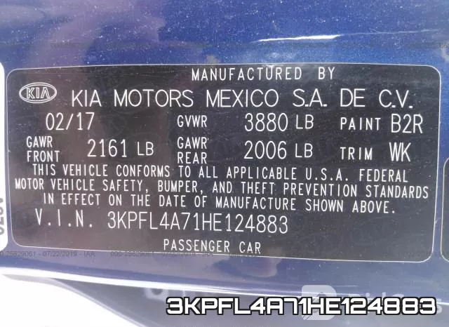 3KPFL4A71HE124883 фото 8