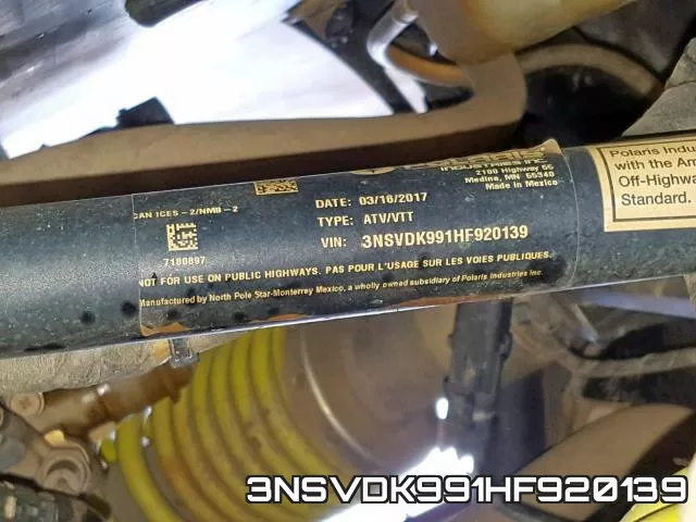 3NSVDK991HF920139 фото 2