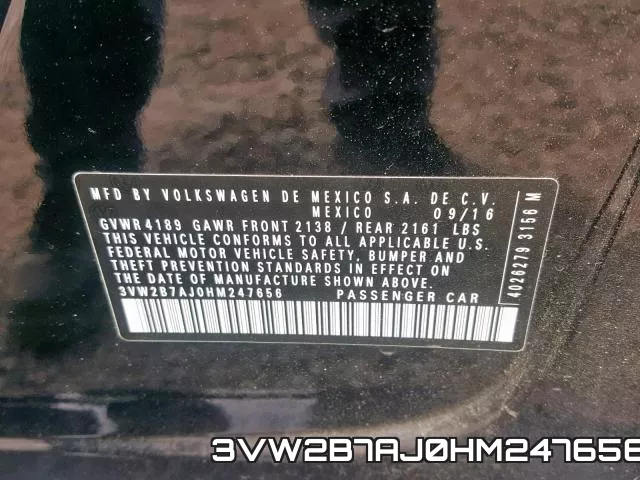 3VW2B7AJ0HM247656 фото 2