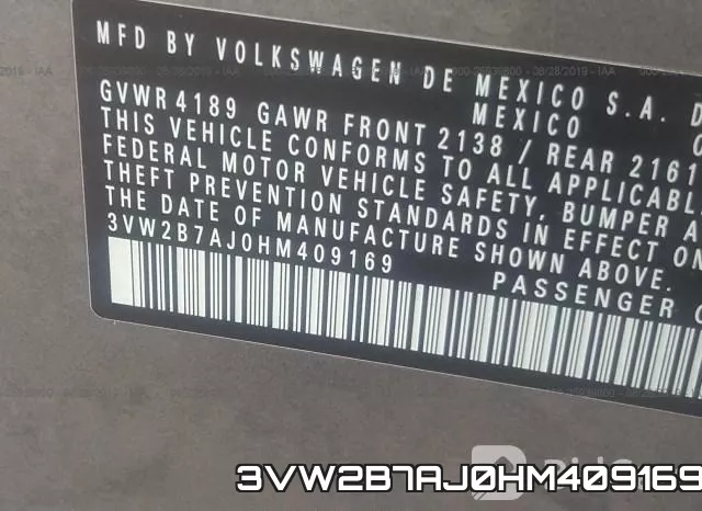 3VW2B7AJ0HM409169 фото 10