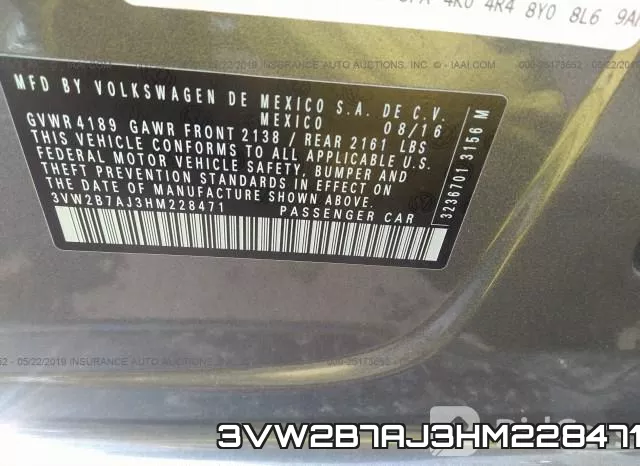 3VW2B7AJ3HM228471 фото 8