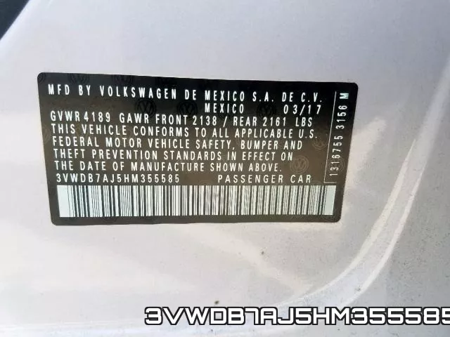 3VWDB7AJ5HM355585 фото 2
