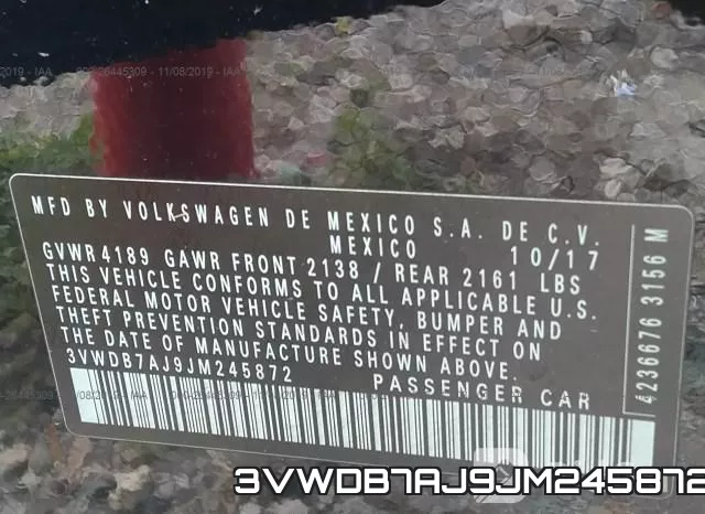 3VWDB7AJ9JM245872 фото 10