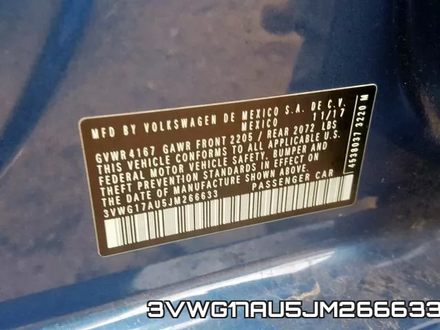 3VWG17AU5JM266633 фото 2