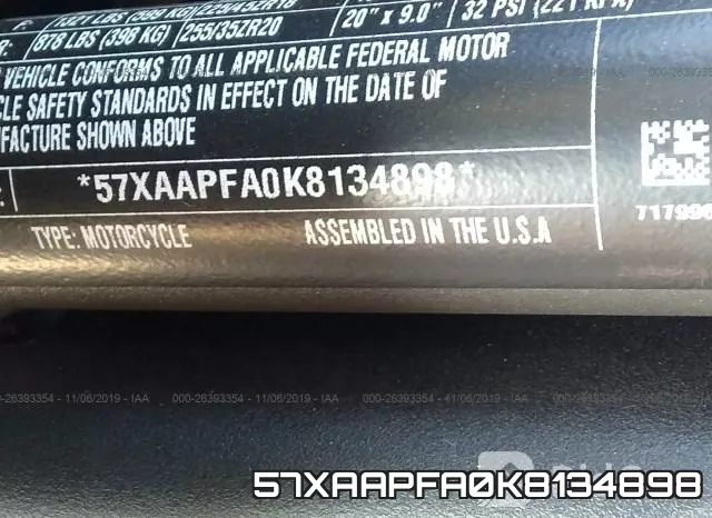 57XAAPFA0K8134898 фото 2
