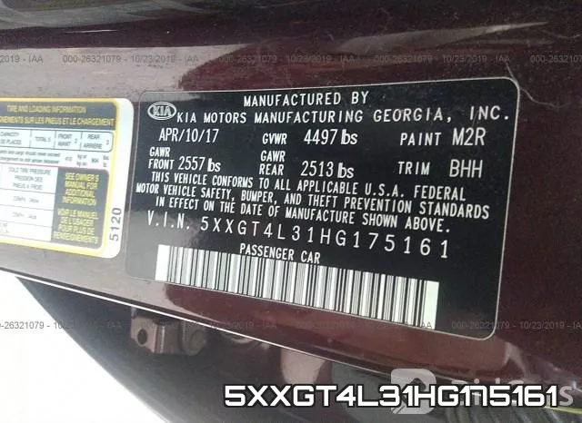 5XXGT4L31HG175161 фото 10