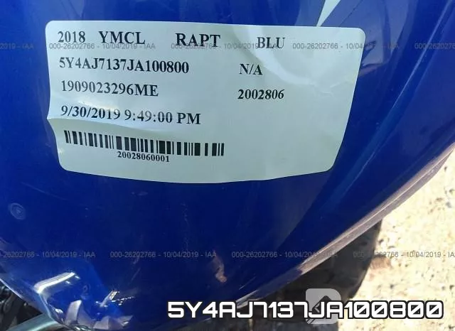 5Y4AJ7137JA100800 фото 2