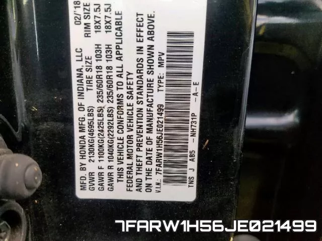 7FARW1H56JE021499 фото 2