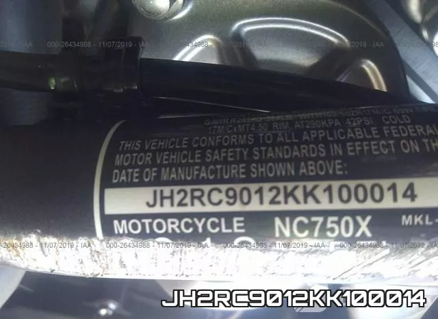 JH2RC9012KK100014 фото 2